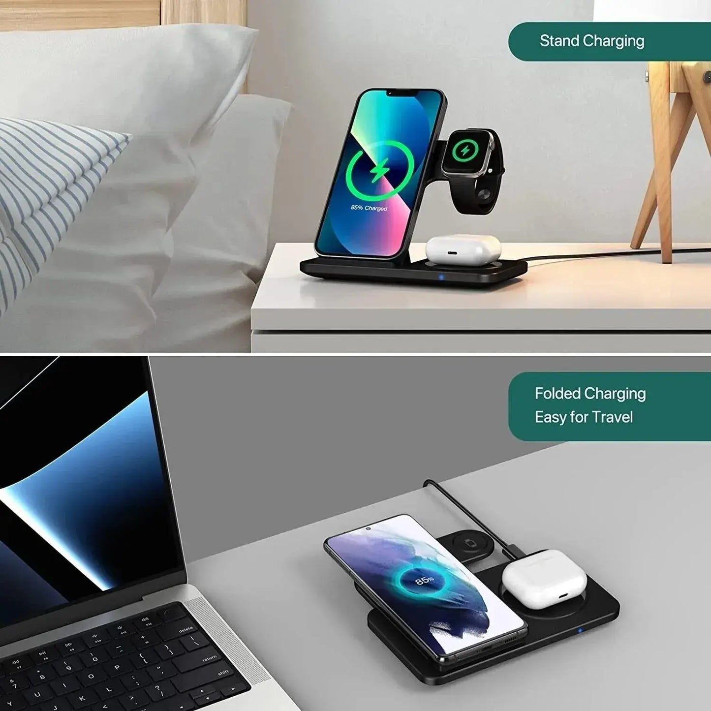 3-in-1 Wireless Charger Station Stand